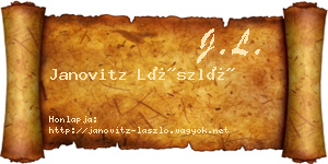 Janovitz László névjegykártya
